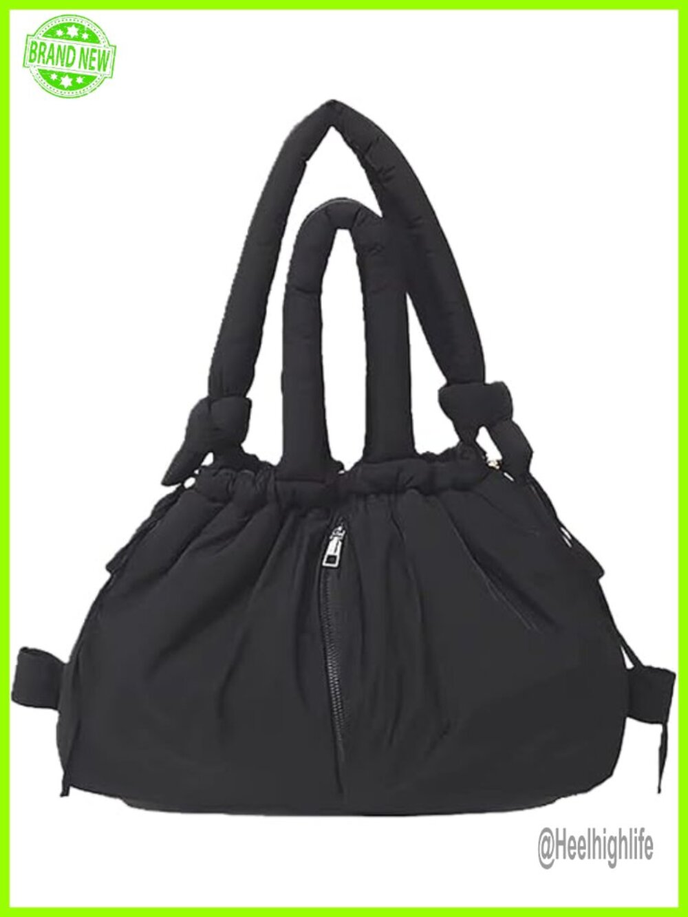 Lightweight Puffer Tote Bag - Work, Gym, Travel Shoulder Bag